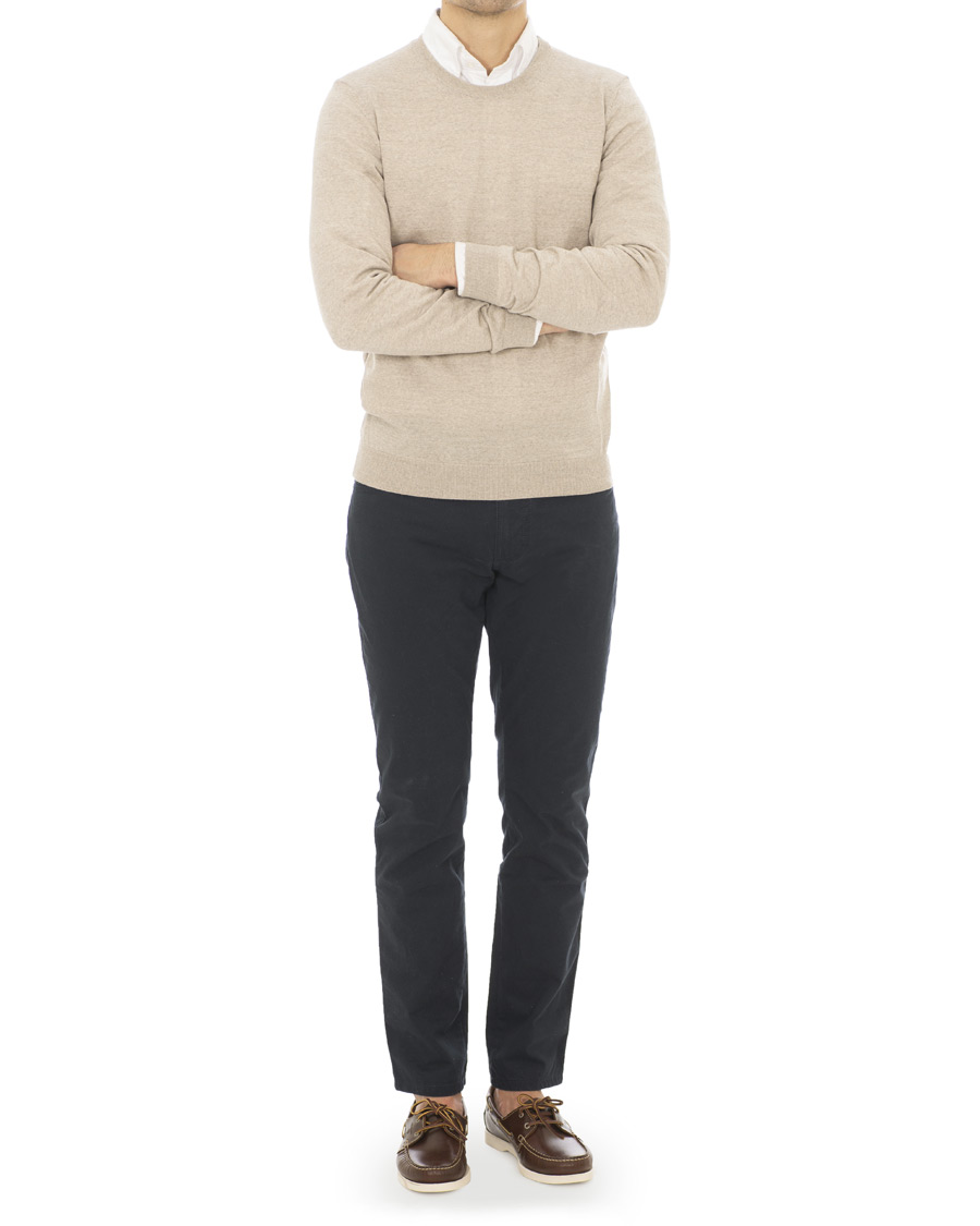 Heren | Truien | BOSS BLACK | BOSS Leno Merino Wool Crew Neck Pullover Beige