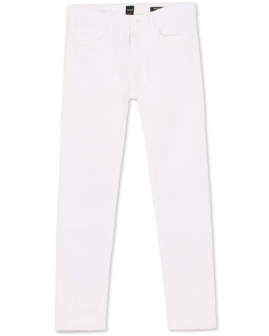 Heren | Jeans | BOSS ORANGE | BOSS Casual Delaware Slim Fit Stretch Jeans White