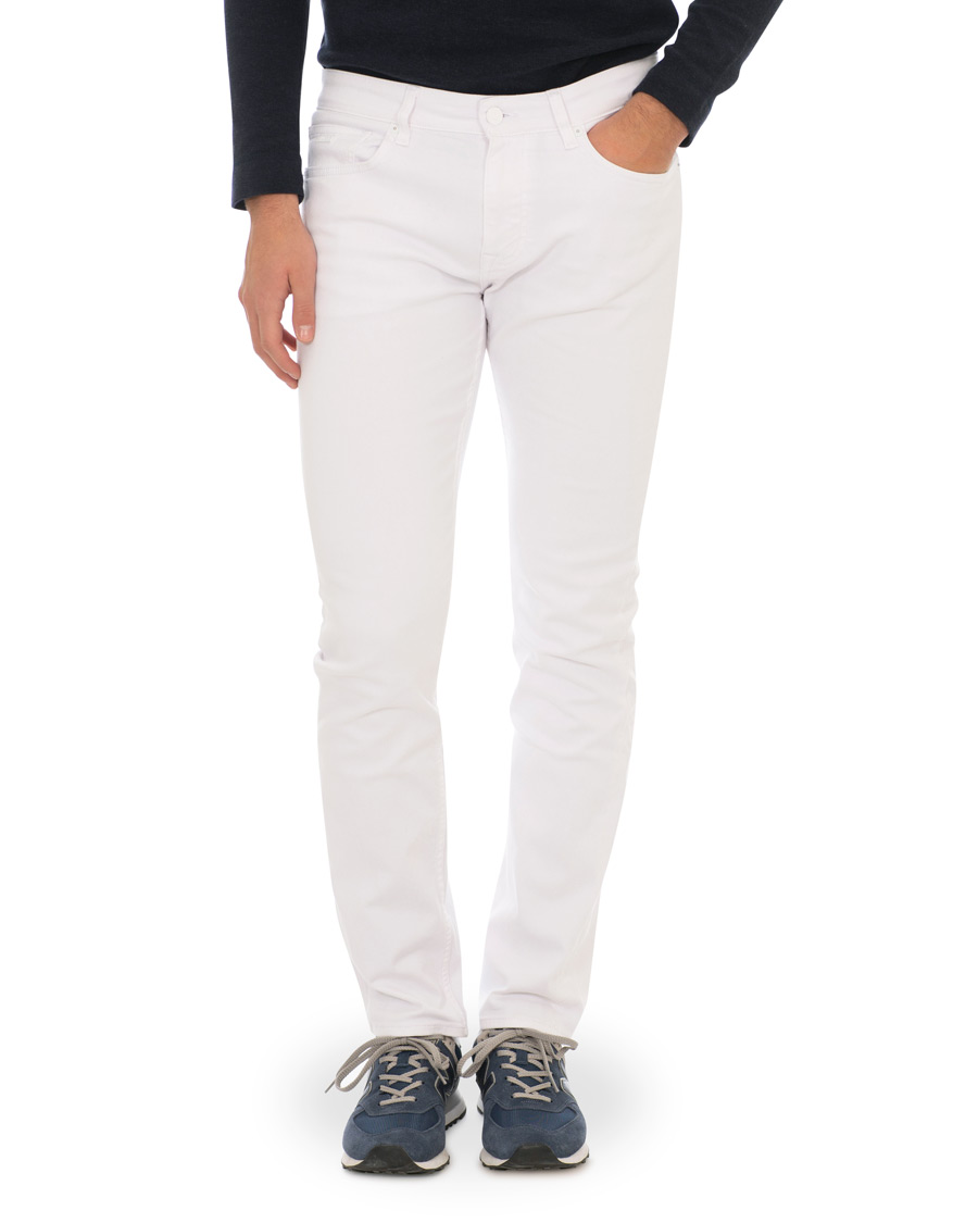 Heren | Jeans | BOSS ORANGE | BOSS Casual Delaware Slim Fit Stretch Jeans White