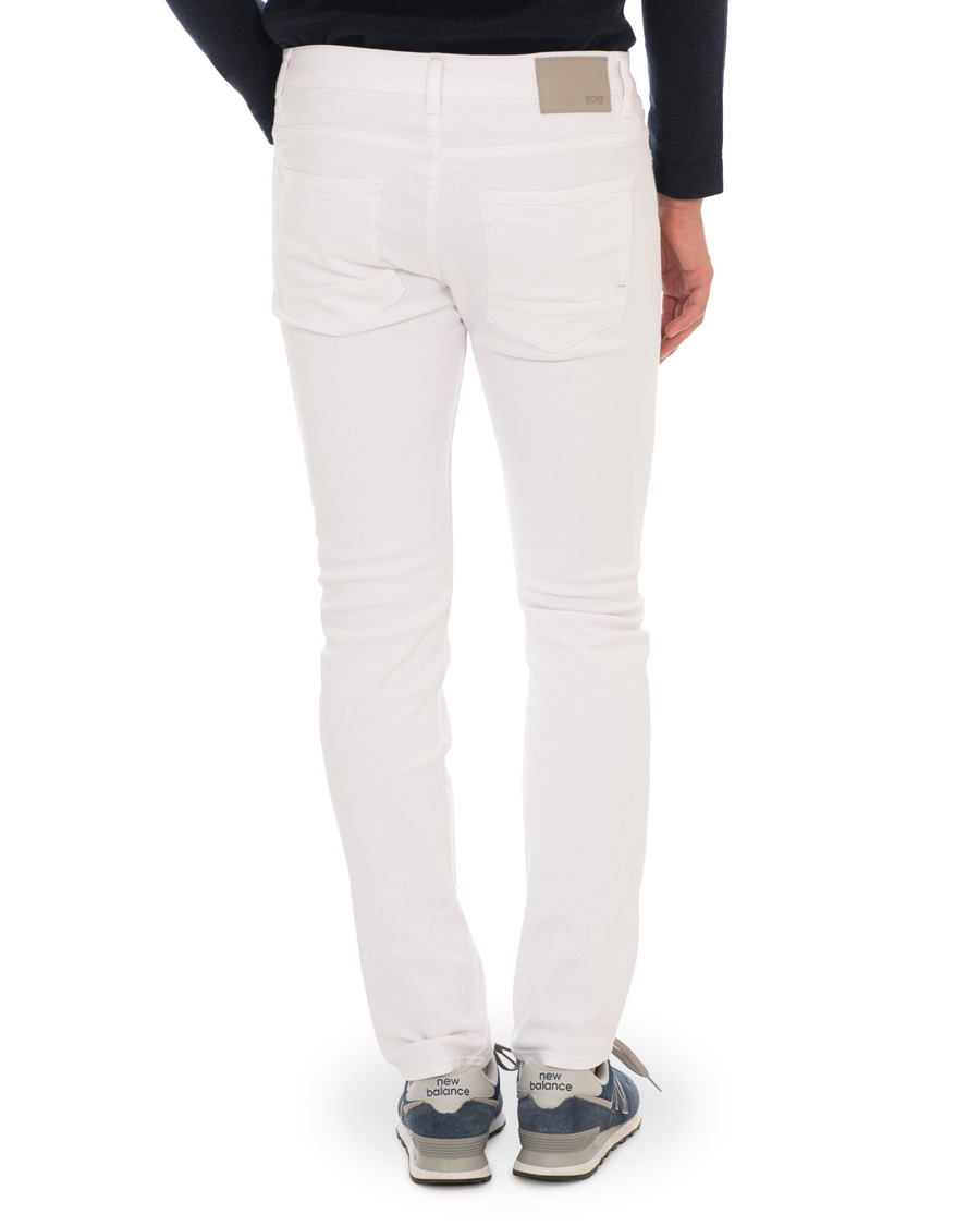 Heren | Jeans | BOSS ORANGE | BOSS Casual Delaware Slim Fit Stretch Jeans White