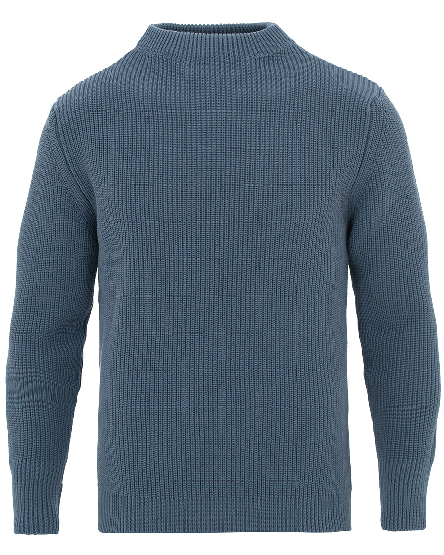 Heren | Truien | Andersen-Andersen | Organic Cotton Crewneck Petroleum