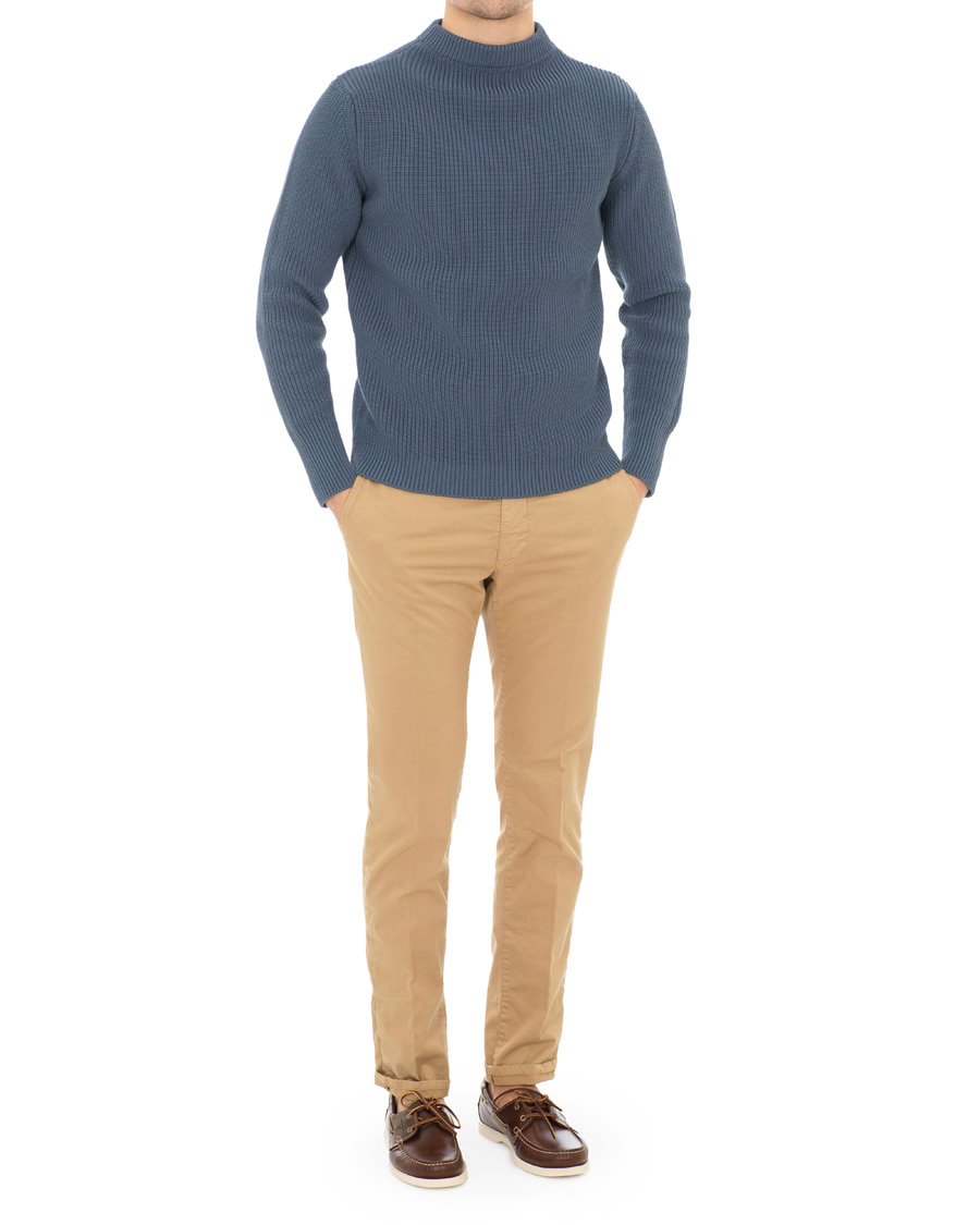 Heren | Truien | Andersen-Andersen | Organic Cotton Crewneck Petroleum