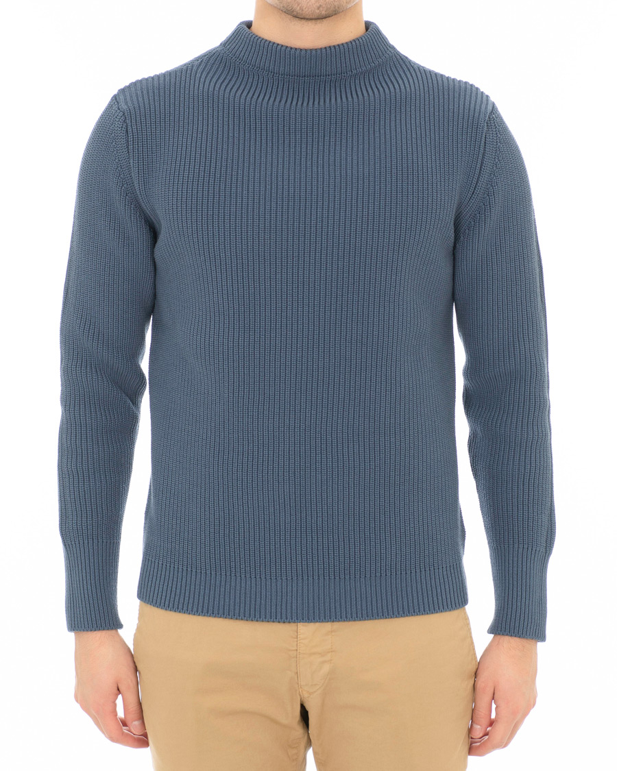 Heren | Truien | Andersen-Andersen | Organic Cotton Crewneck Petroleum