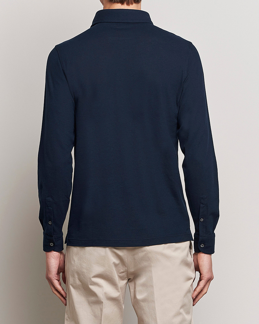Heren | Overhemden | Gran Sasso | Popover Shirt Navy