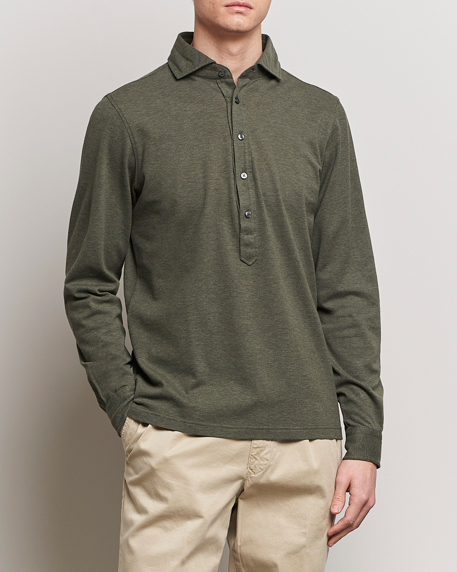 Heren | Italian Department | Gran Sasso | Popover Shirt Olive