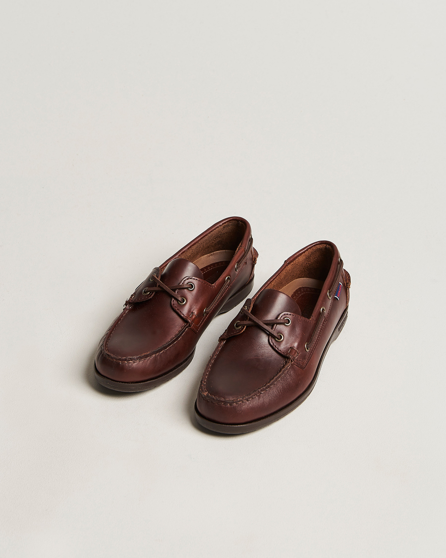 Heren | Bootschoenen | Sebago | Endeavor Oiled Leather Boat Shoe Brown