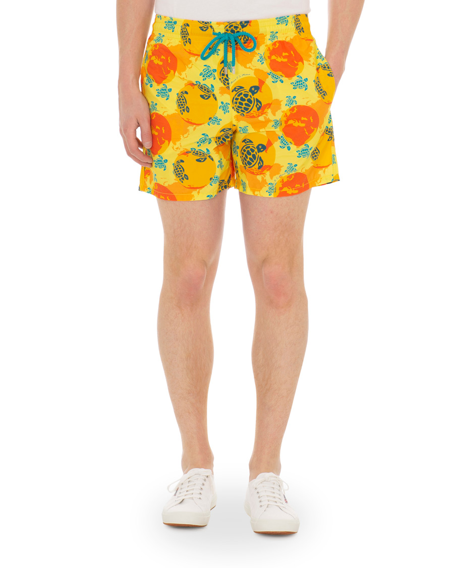 Heren | Zwembroek | Vilebrequin | Moorea Swim Shorts Mappemonde Dots