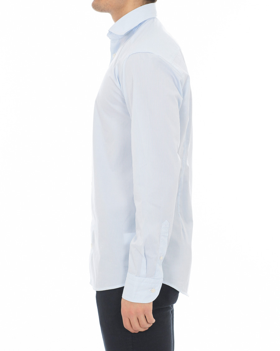 Heren | Overhemden | Eton | Slim Fit Lightweight Stripe Extreme Cutaway Blue