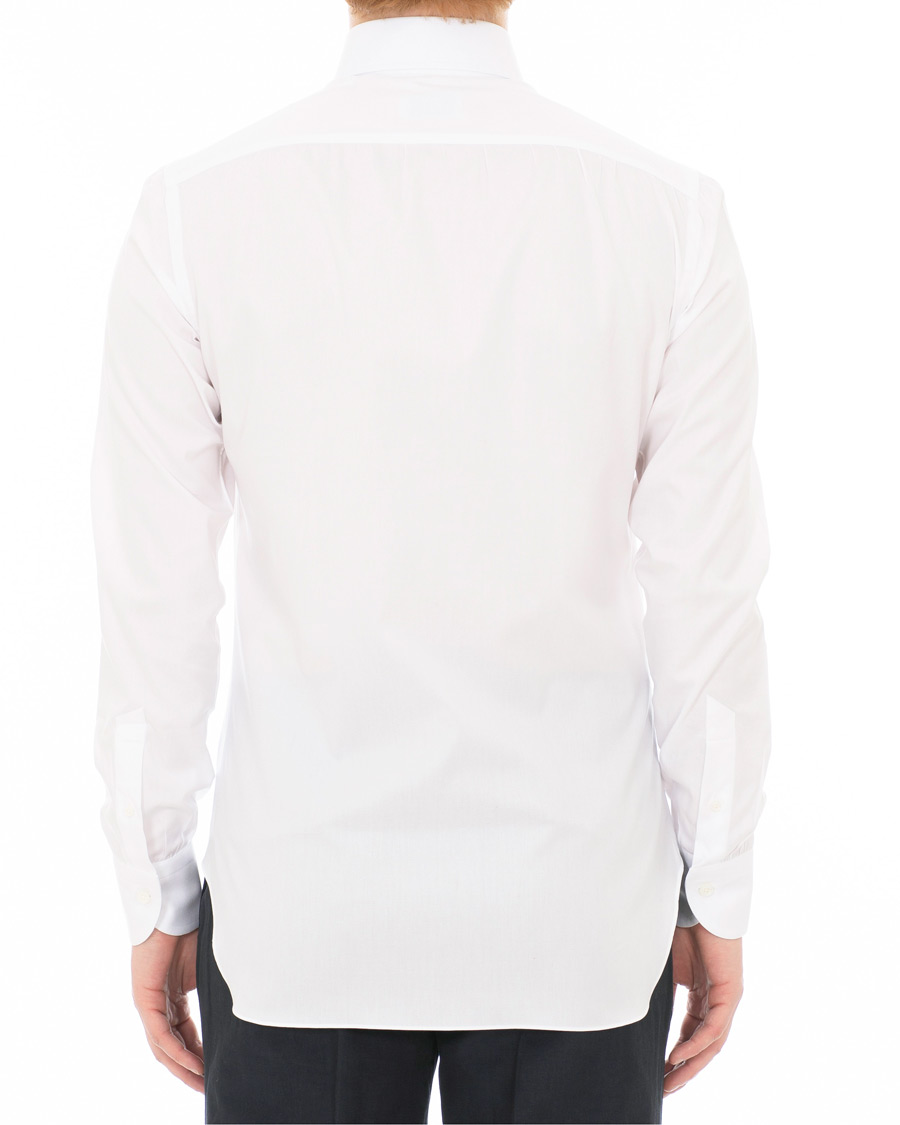 Heren | Overhemden | Berg&Berg | Frithof Handmade Button Down Cotton Shirt White
