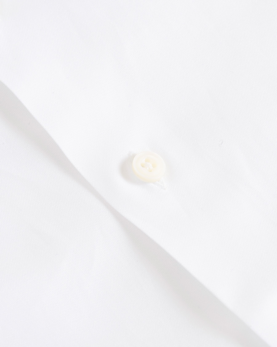 Heren | Overhemden | Berg&Berg | Frithof Handmade Button Down Cotton Shirt White