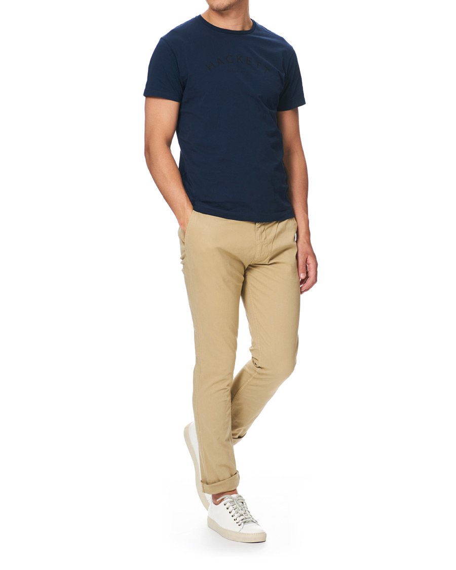 Heren | T-shirts | Hackett | Logo Crew Neck Tee Navy