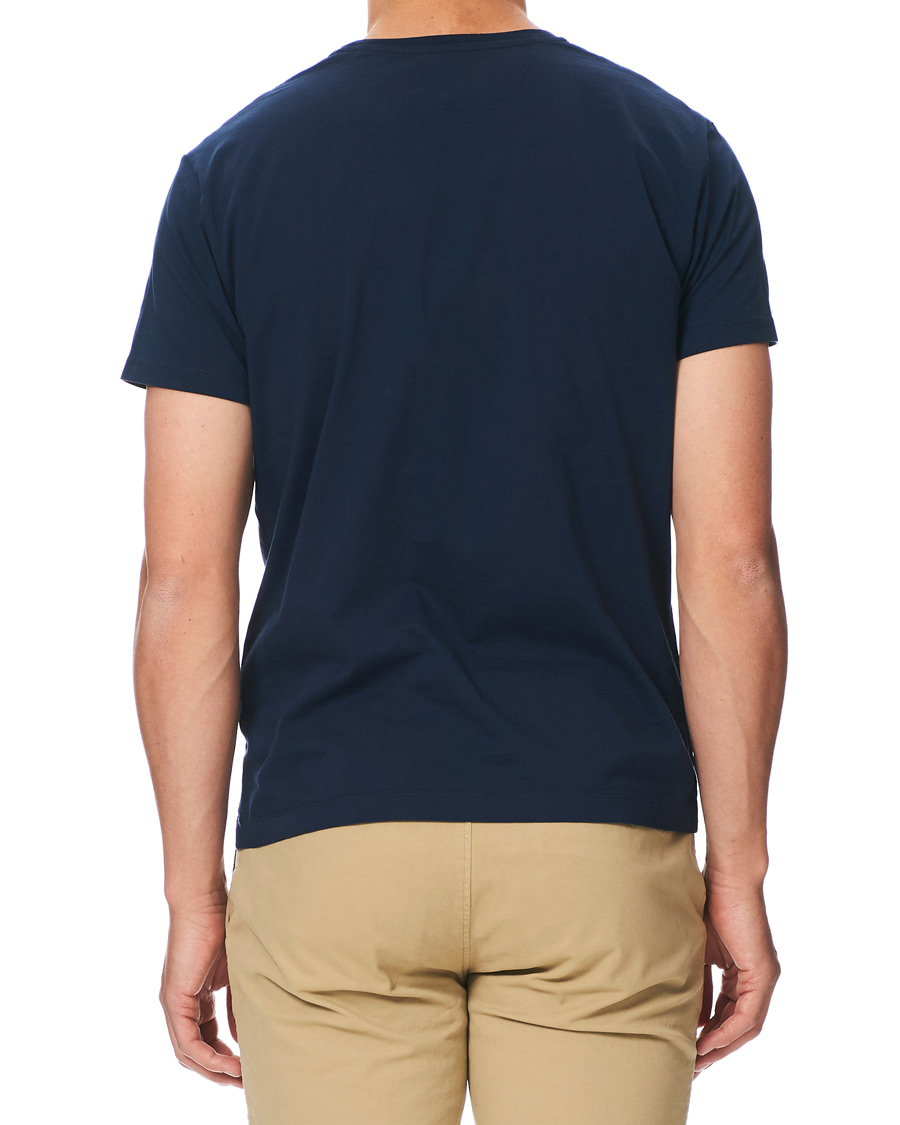 Heren | T-shirts | Hackett | Logo Crew Neck Tee Navy