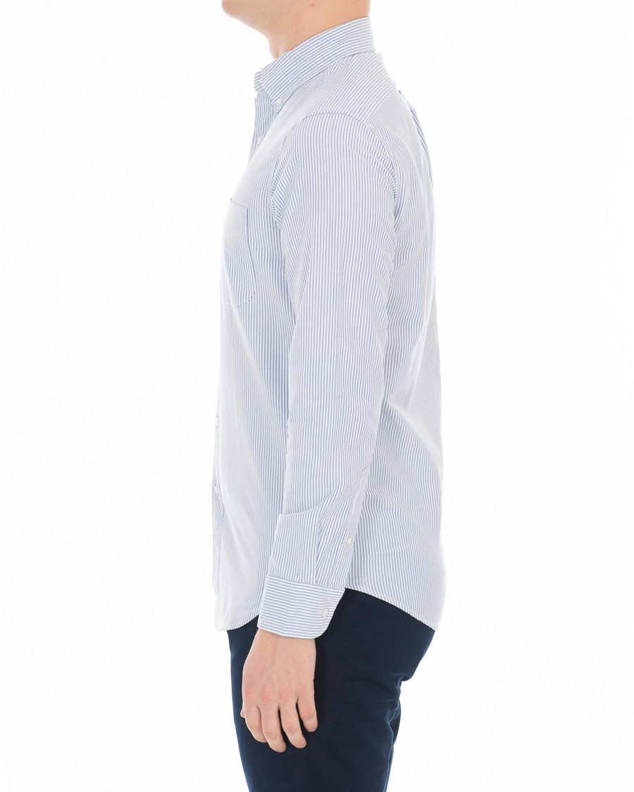 Heren | Overhemden | J.Crew | Slim Fit Stretch Oxford University Stripe Shirt Blue