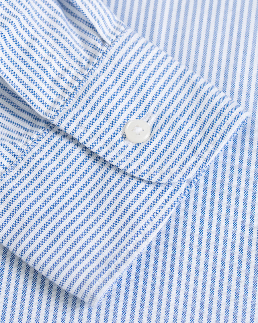 Heren | Overhemden | J.Crew | Slim Fit Stretch Oxford University Stripe Shirt Blue