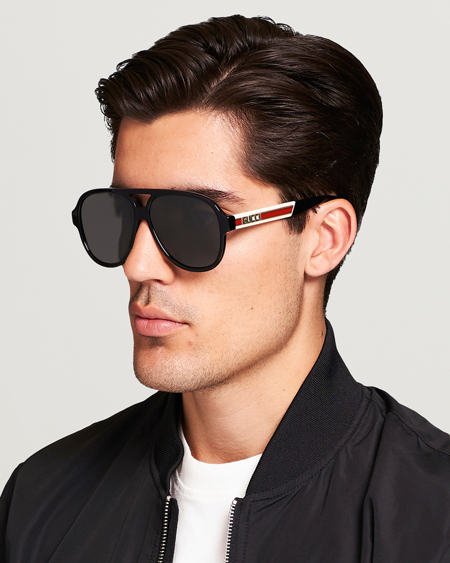 Heren | Accessoires | Gucci | GG0463S Sunglasses Black/White/Grey