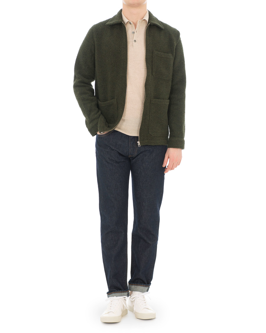Heren | Jassen | A Day's March | Zip Up Teddy Olive