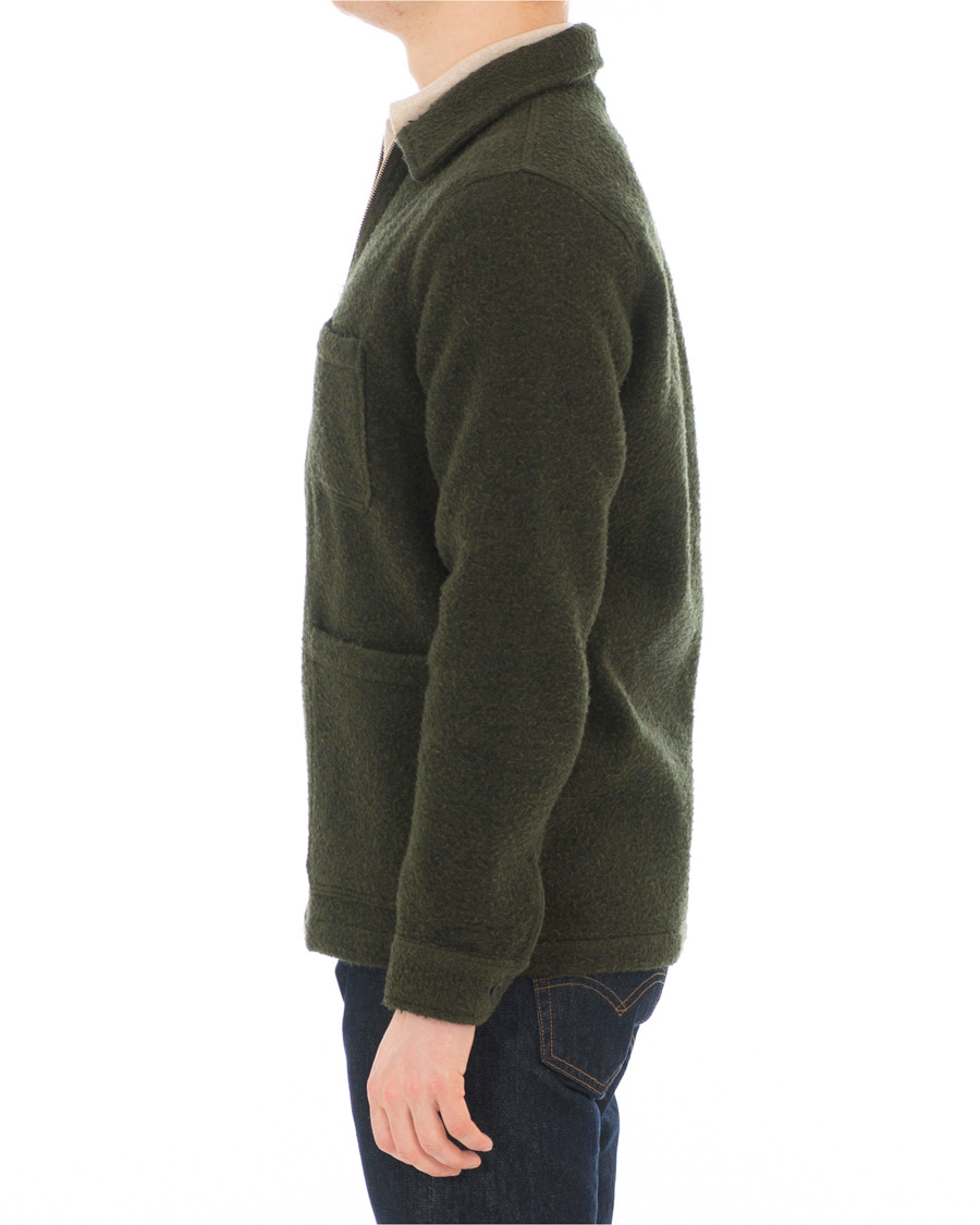 Heren | Jassen | A Day's March | Zip Up Teddy Olive