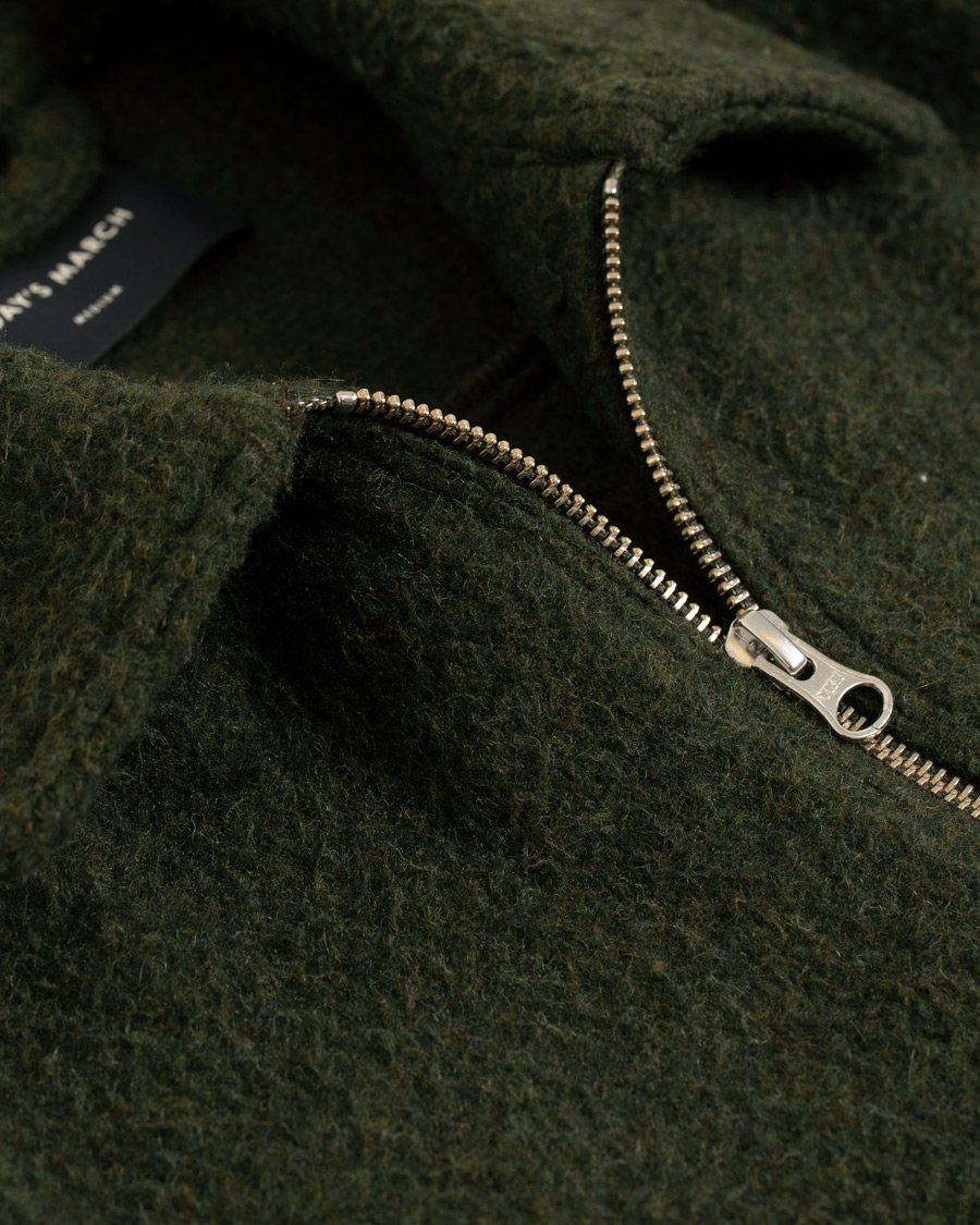 Heren | Jassen | A Day's March | Zip Up Teddy Olive