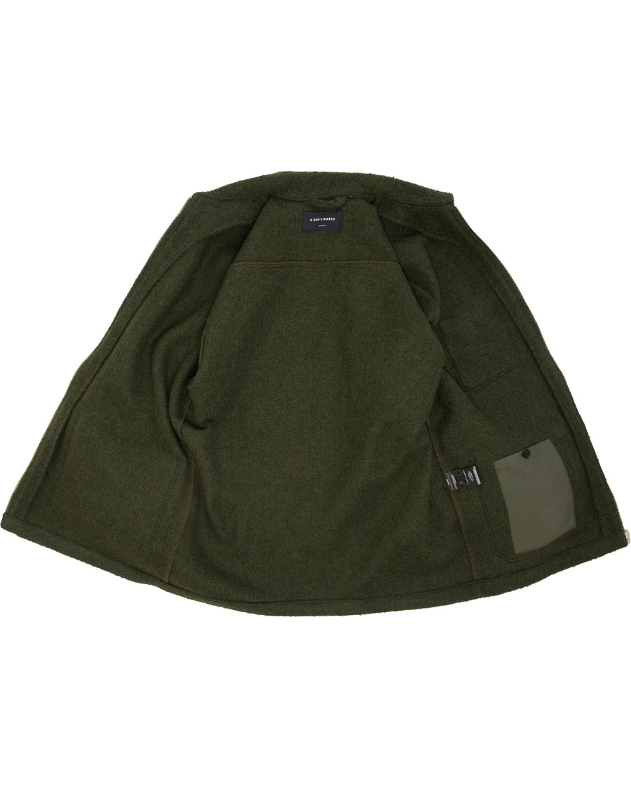 Heren | Jassen | A Day's March | Zip Up Teddy Olive