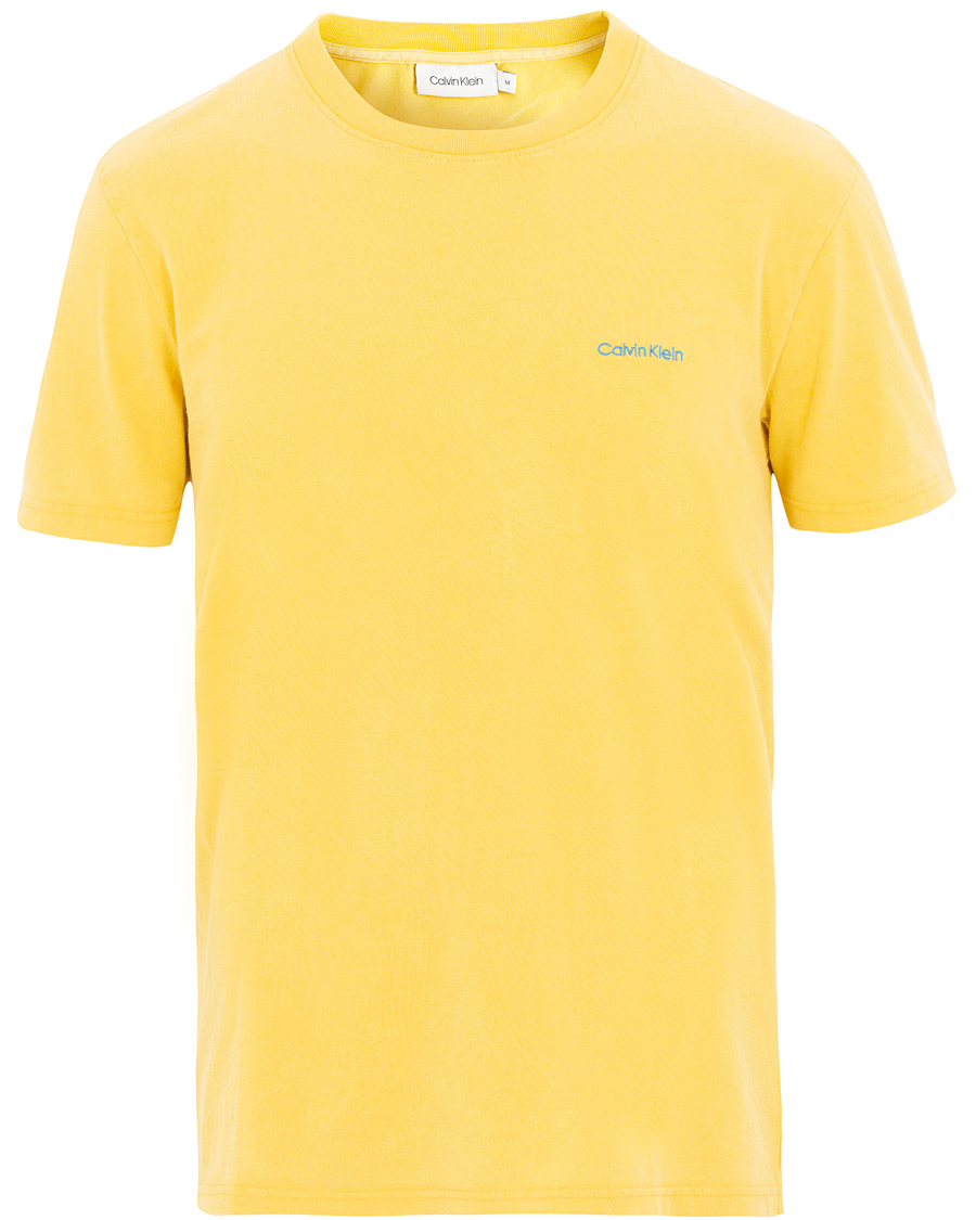 Heren | T-shirts | Calvin Klein | Garment Dyed Tee Yellow