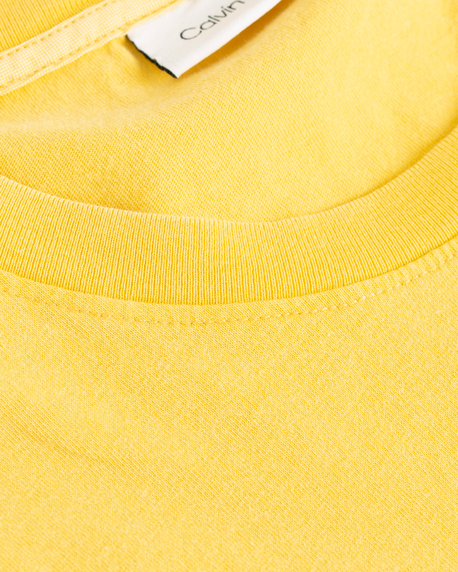 Heren | T-shirts | Calvin Klein | Garment Dyed Tee Yellow