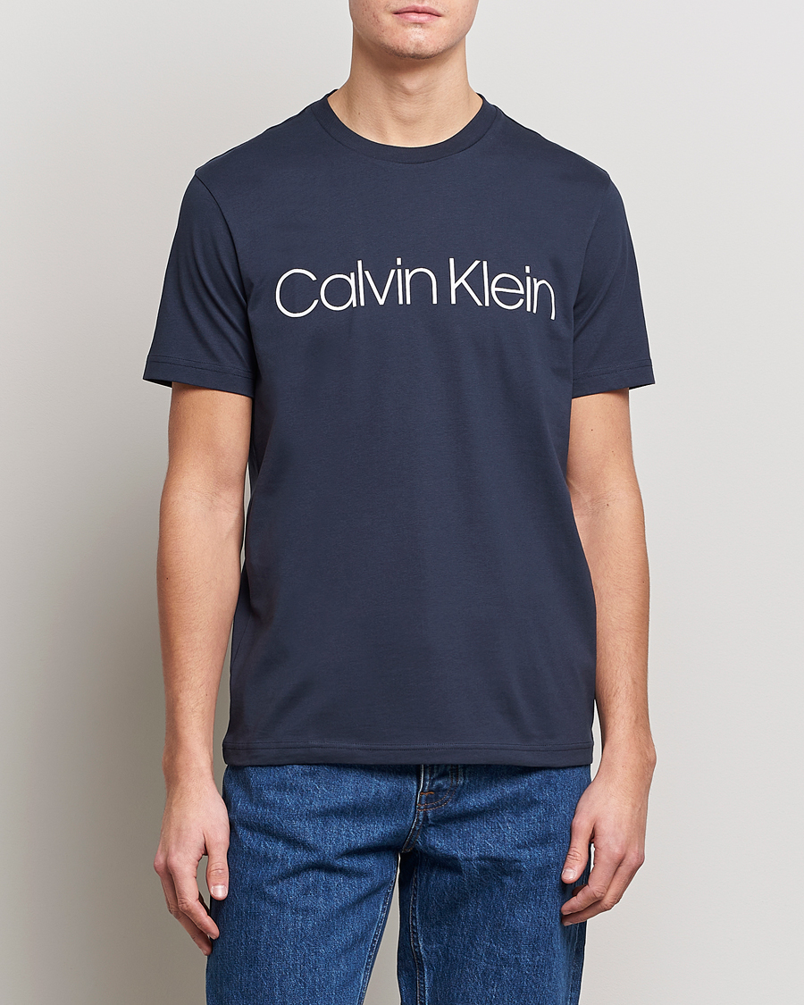 Heren | Sale | Calvin Klein | Front Logo Tee Navy