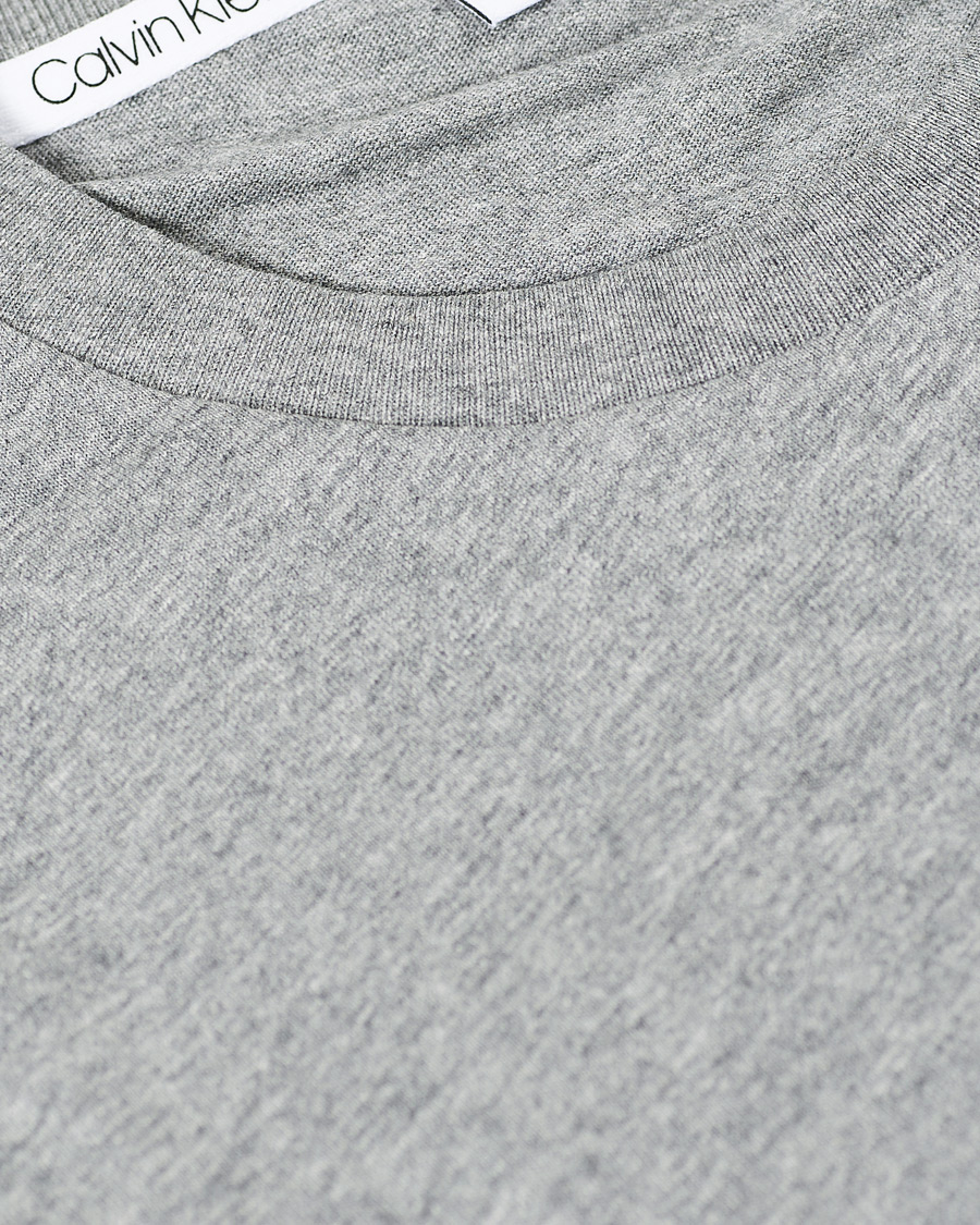 Heren | T-shirts | Calvin Klein | Front Logo Tee Mid Grey Heather