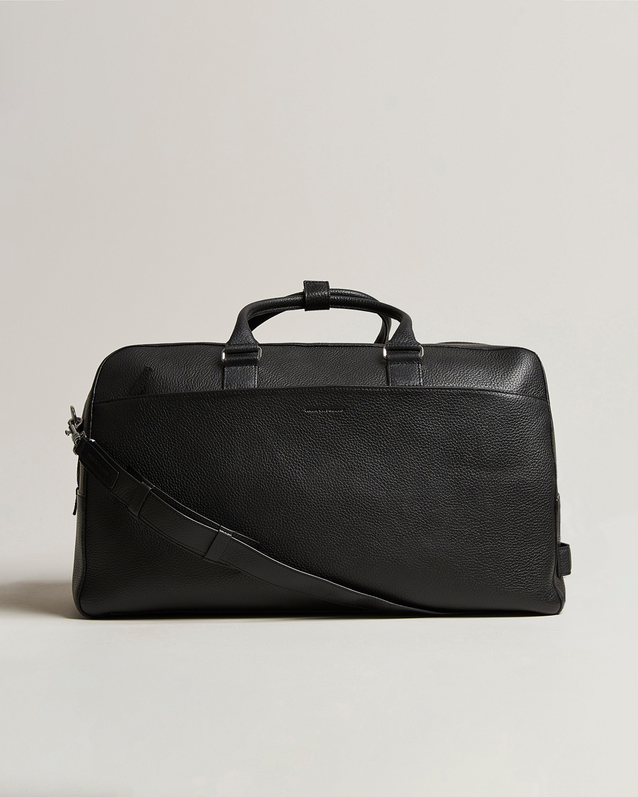 Heren | Tassen | Tiger of Sweden | Brome Grained Leather Weekendbag Black