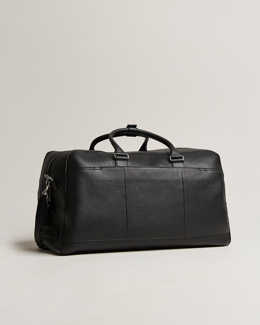Heren | Tassen | Tiger of Sweden | Brome Grained Leather Weekendbag Black