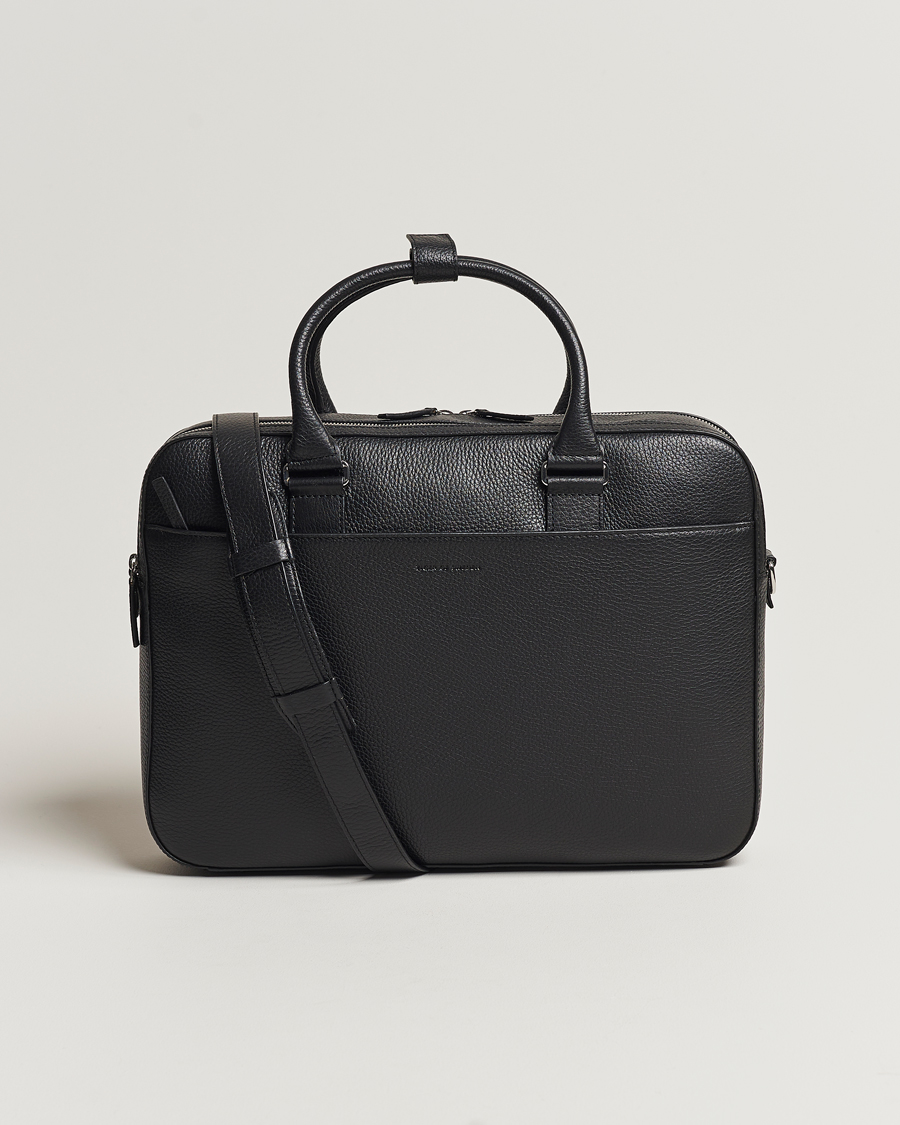 Heren | Tassen | Tiger of Sweden | Burin Grained Leather Breifcase Black