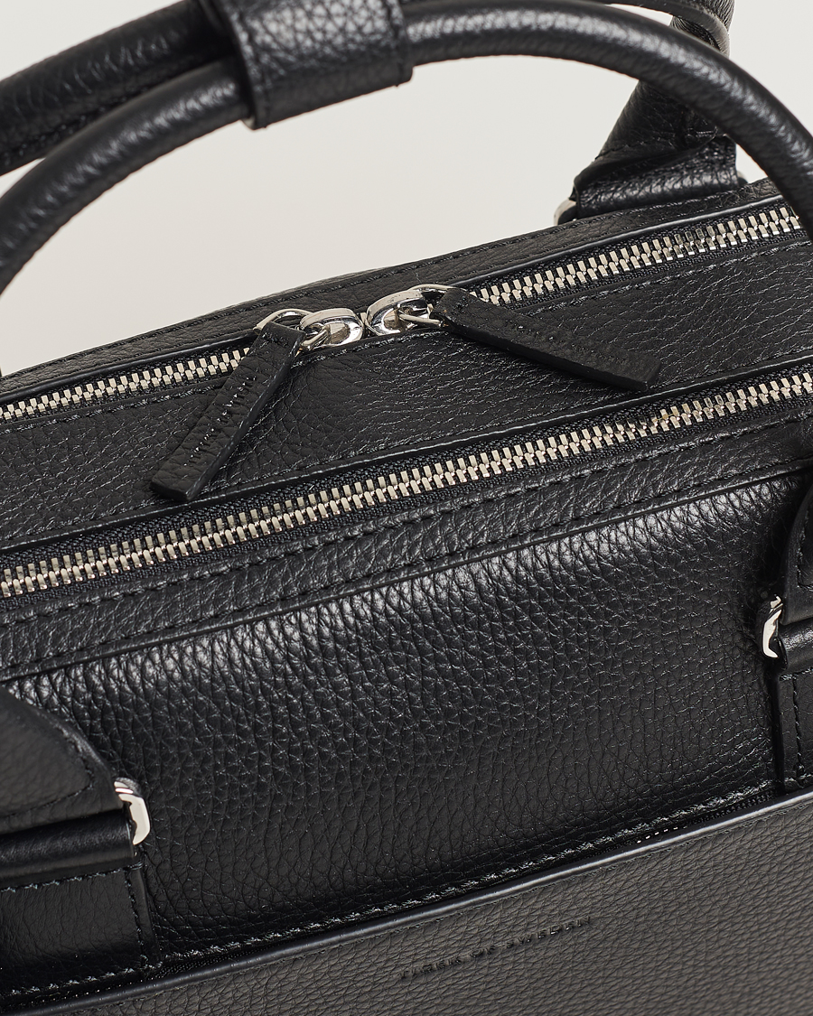 Heren | Tassen | Tiger of Sweden | Burin Grained Leather Breifcase Black