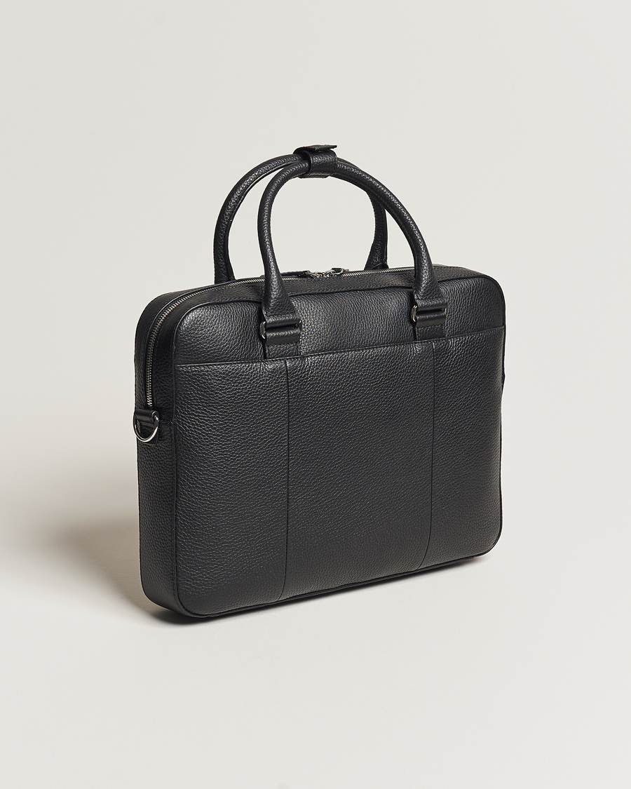 Heren | Tassen | Tiger of Sweden | Bosun Grained Leather Briefcase Black