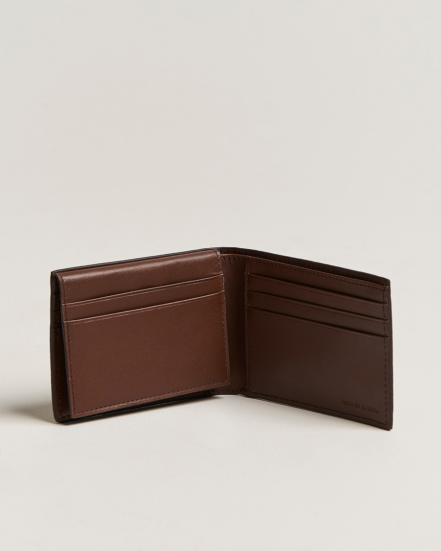 Heren | Portefeuilles met tweevoudige ritssluiting | Tiger of Sweden | Wrene Grained Leather Wallet Brown