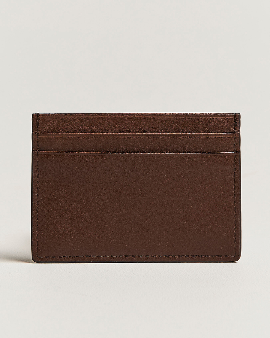 Heren | Portemonnees | Tiger of Sweden | Wake Grained Leather Cardholder Brown