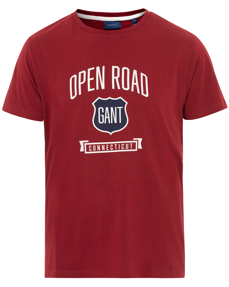 Heren | T-shirts | GANT | Graphic Tee Mahogany Red
