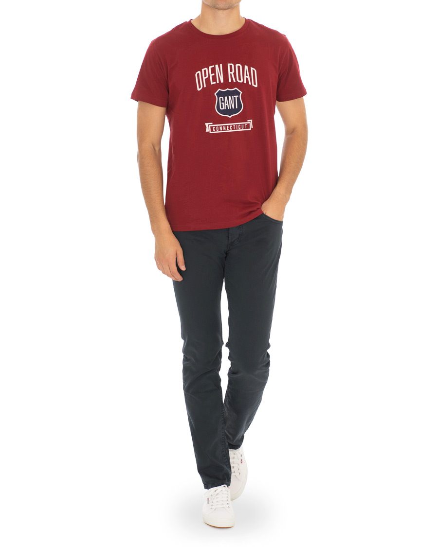 Heren | T-shirts | GANT | Graphic Tee Mahogany Red