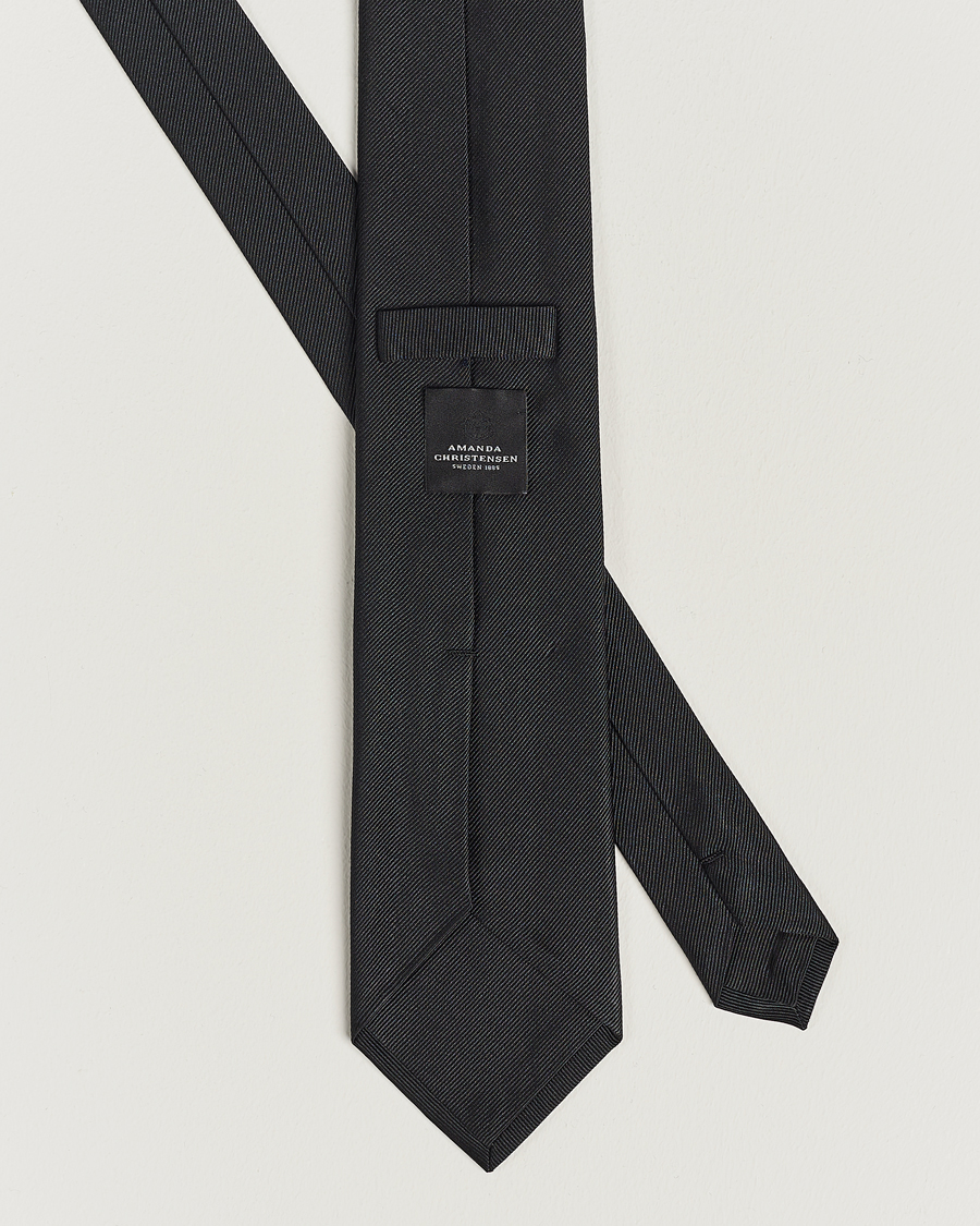 Heren | Stropdassen | Amanda Christensen | Plain Classic Tie 8 cm Black
