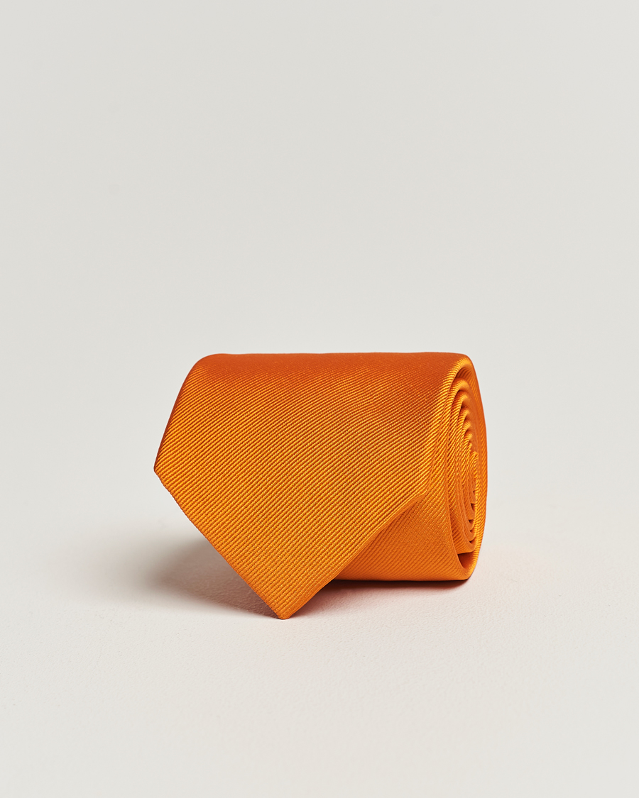 Heren | Stropdassen | Amanda Christensen | Plain Classic Tie 8 cm Orange