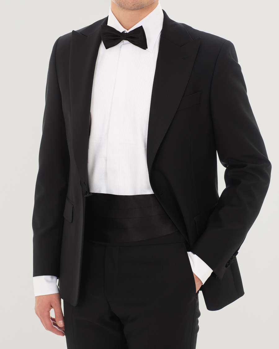 Heren | Vlinderdassen | Amanda Christensen | Silk Cummerbund Set Black Black