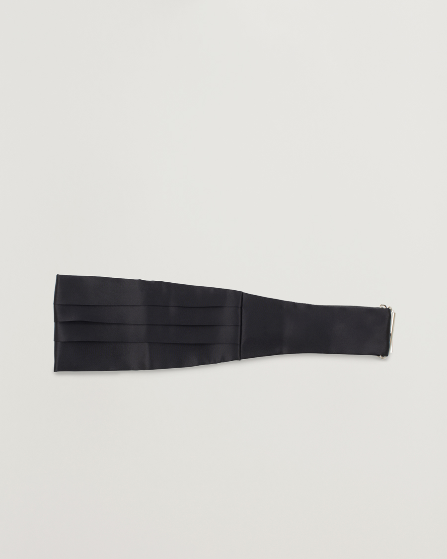 Heren | Vlinderdassen | Amanda Christensen | Silk Cummerbund Set Black Black