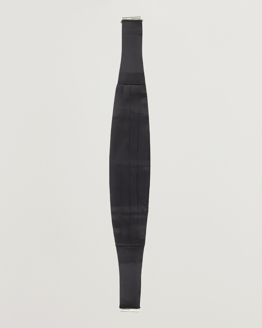 Heren | Vlinderdassen | Amanda Christensen | Silk Cummerbund Set Black Black