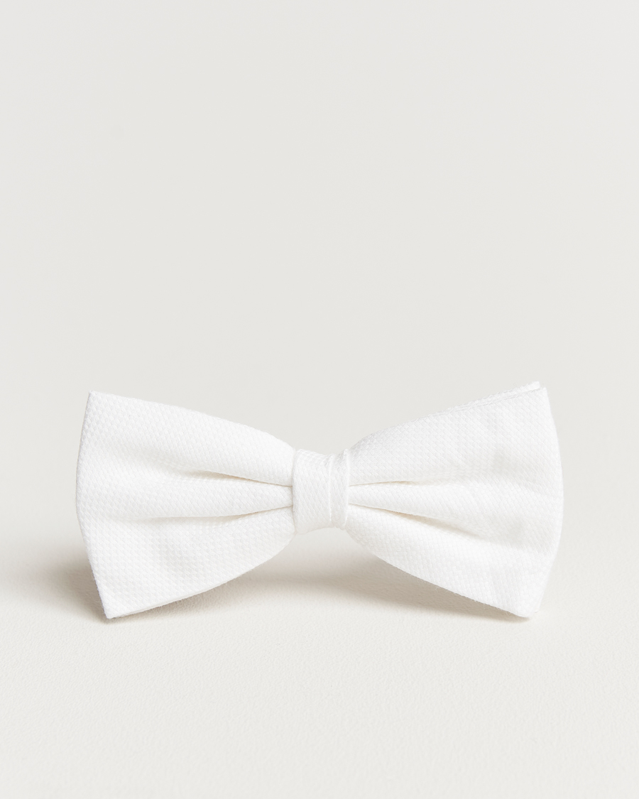 Heren | Vlinderdassen | Amanda Christensen | Cotton Pique Pre Tie White