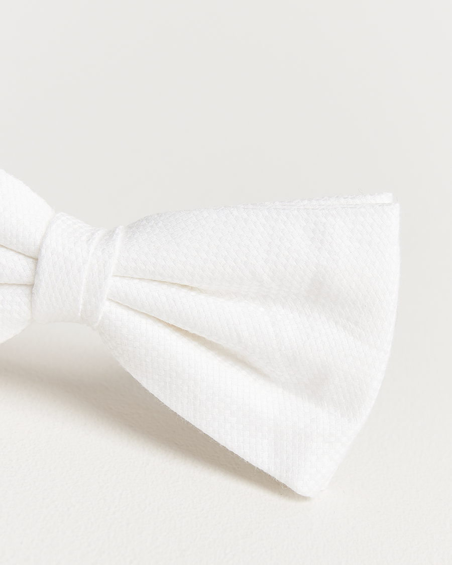 Heren | Vlinderdassen | Amanda Christensen | Cotton Pique Pre Tie White