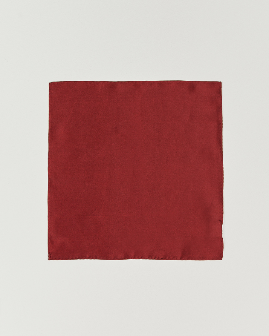 Heren | Pochets | Amanda Christensen | Handkercheif Silk Wine Red