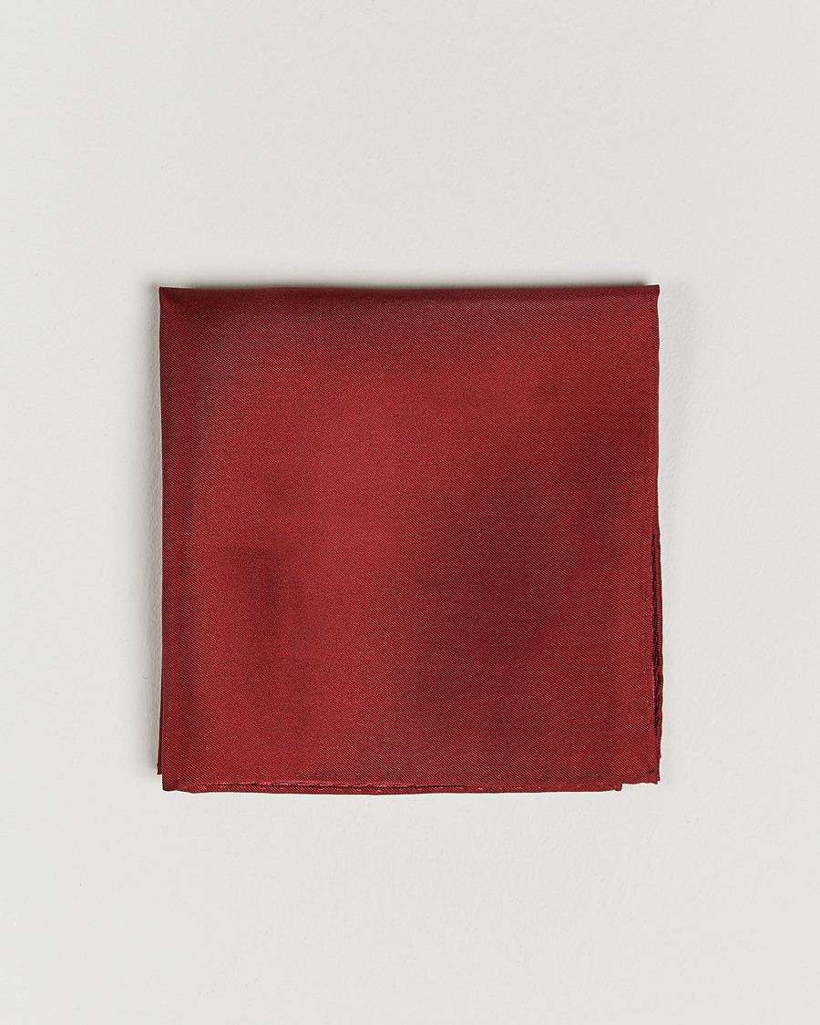 Heren | Pochets | Amanda Christensen | Handkercheif Silk Wine Red