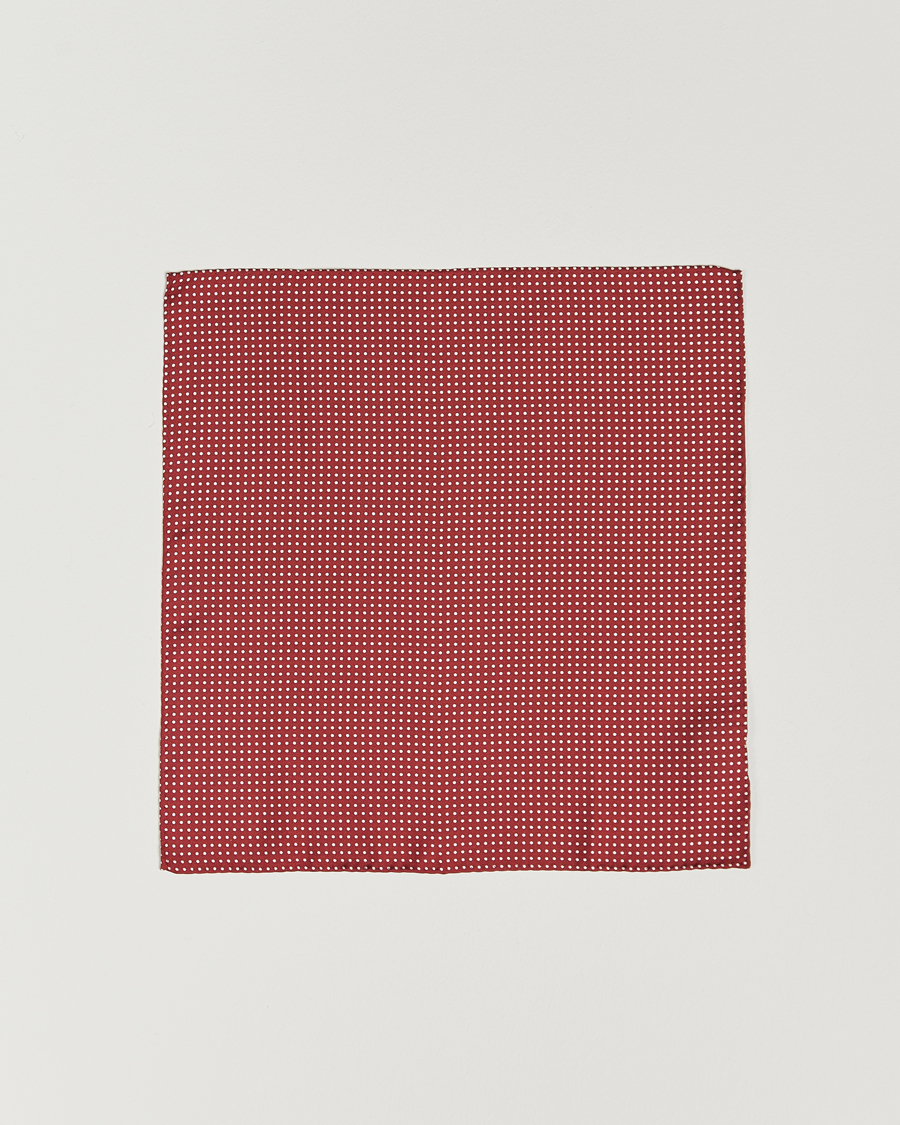 Heren | Pochets | Amanda Christensen | Handkerchief Dot Silk Wine Red