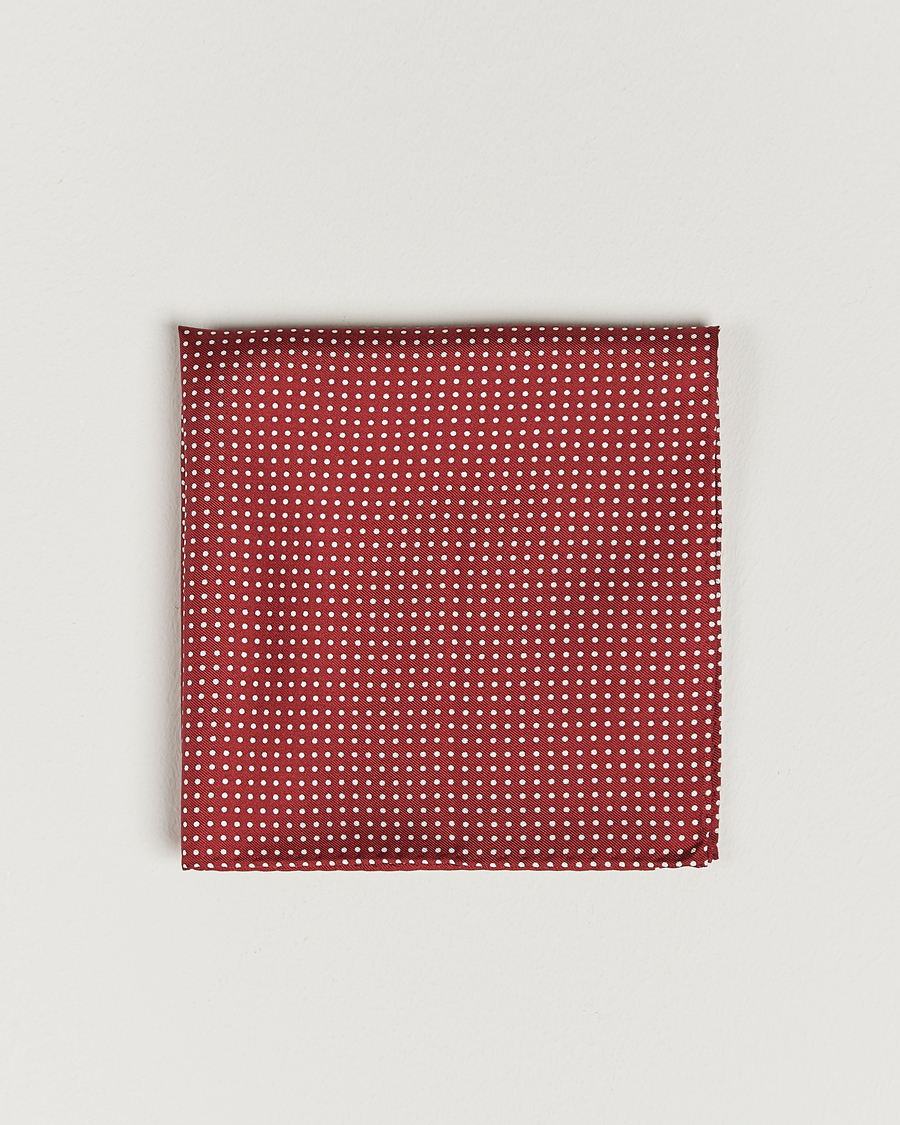Heren | Pochets | Amanda Christensen | Handkerchief Dot Silk Wine Red