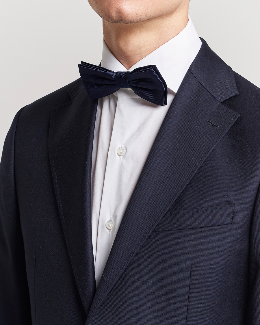 Heren | Vlinderdassen | Amanda Christensen | Pre Tie Silk Navy