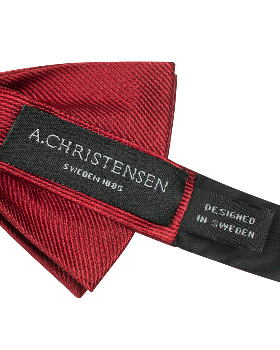 Heren | Amanda Christensen Pre Tie Silk Wine Red | Amanda Christensen | Pre Tie Silk Wine Red