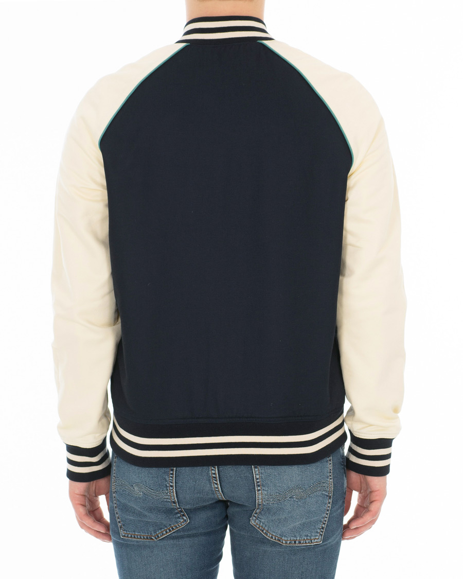 Heren | Jassen | Nudie Jeans | Mark Baseball Reversible Jacket White/Navy
